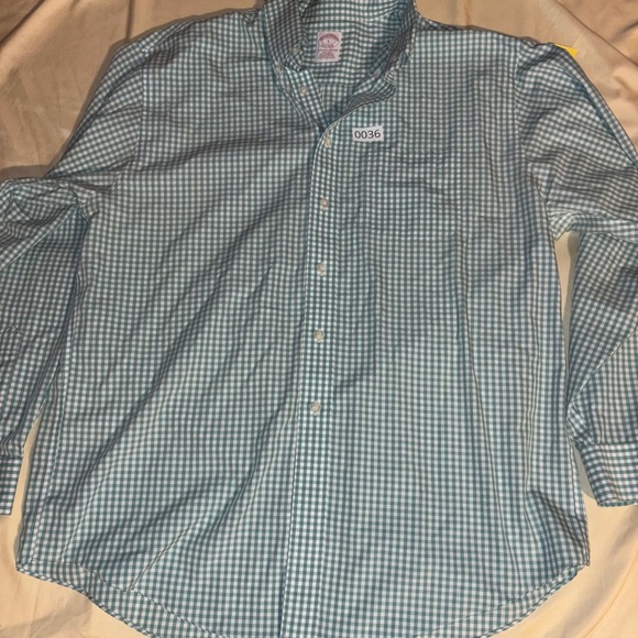 Brooks Brothers Other - Brooks Brothers Mens L Gingham Check Non-Iron Supima Cotton Button Down Shirt